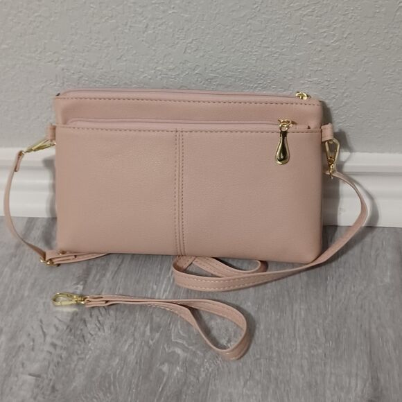 Source Unknown Handbags - Blush Pink Convertible Clutch/Wristlet/Crossbody